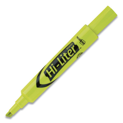 Image of Avery® Hi-Liter Desk-Style Highlighters, Fluorescent Yellow Ink, Chisel Tip, Yellow/black Barrel, 200/box