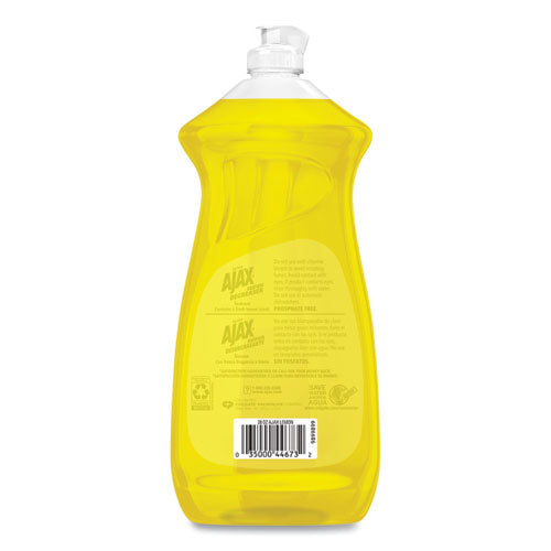 Image of Ajax® Dish Detergent, Lemon Scent, 28 Oz Bottle, 9/carton