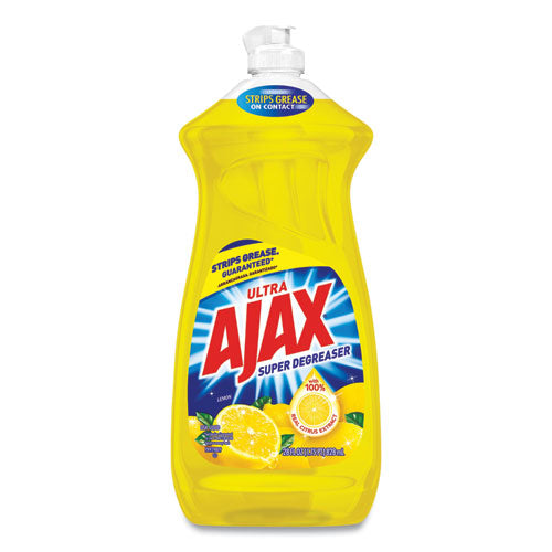 Image of Ajax® Dish Detergent, Lemon Scent, 28 Oz Bottle, 9/carton