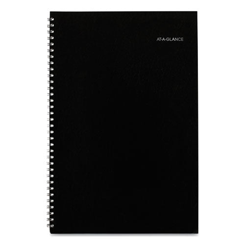 Image of AT-A-GLANCE® DayMinder Monthly Planner, Ruled Blocks, 12 x 8, Black Cover, 14-Month: Dec 2024 to Jan 2026
