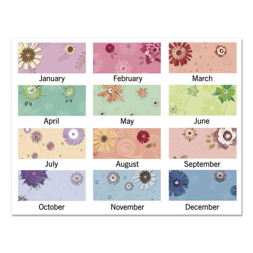 Image of AT-A-GLANCE® Paper Flowers Desk Pad, Floral Artwork, 22 x 17, Black Binding, Clear Corners, 12-Month (Jan to Dec): 2025