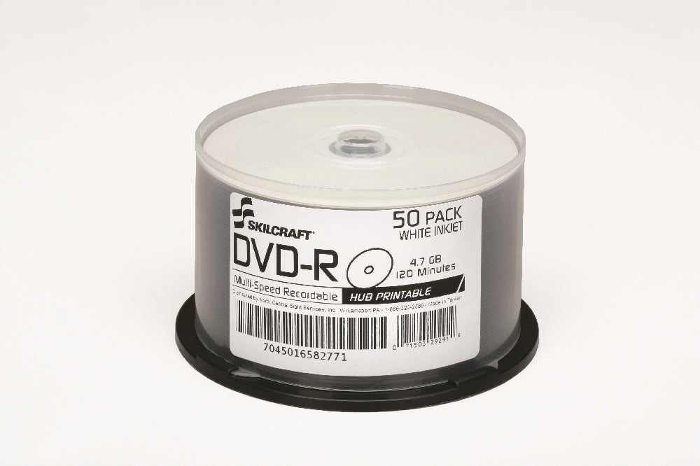 Image of Skilcraft White Inkjet Printable DVD-R
