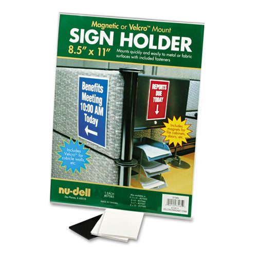 Image of NuDell Acrylic Sign Holder, 8.5 x 11, Clear