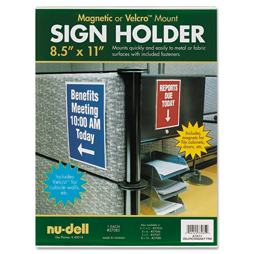 Image of NuDell Acrylic Sign Holder, 8.5 x 11, Clear