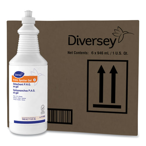 Image of Diversey Paint, Oil And Grease Spotter Gel, Fruity Scent, 32 Oz Squeeze Bottle, 6/carton