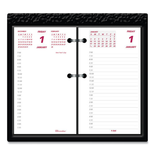 Image of Brownline® Daily Calendar Pad Refill, 6 x 3.5, White/Burgundy/Gray Sheets, 12-Month (Jan to Dec): 2025