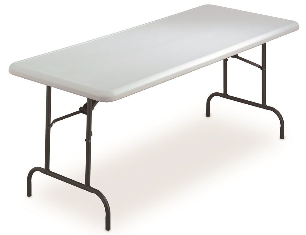 Image of Rectangular Folding Table, 1200 lb weight capacity, 72" W x 29" H x 30" D, Platinum Gray