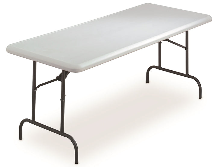 Image of Rectangular Folding Table, 1200 lb weight capacity, 72" W x 29" H x 30" D, Platinum Gray