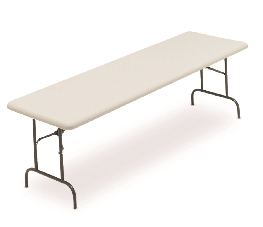 Image of Rectangular Folding Table, 1200 lb weight capacity, 96" W x 29" H x 30" D, Platinum Gray