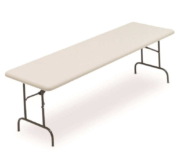 Image of Rectangular Folding Table, 1200 lb weight capacity, 96" W x 29" H x 30" D, Platinum Gray
