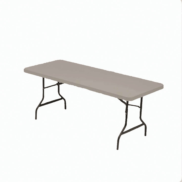 Image of Rectangular Folding Table, 600 lb weight capacity, 72" W x 29" H x 30" D, Platinum Gray