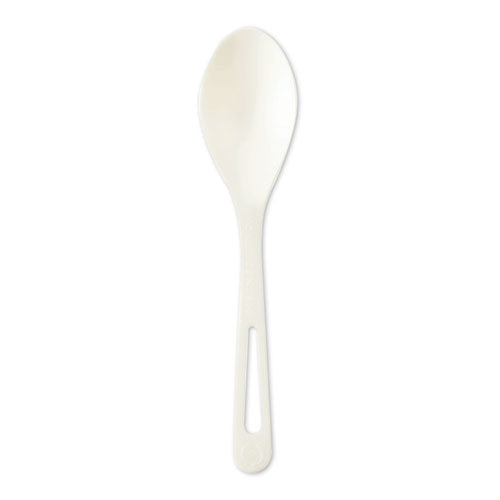 Image of World Centric® TPLA Compostable Cutlery, Spoon, Plastic, White, 1,000/Carton