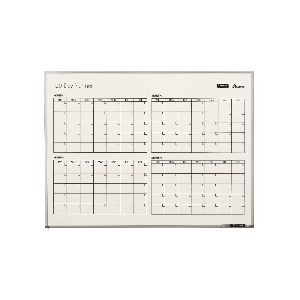 Image of Quartet/Skilcraft 4-Month Dry Erase Calendar