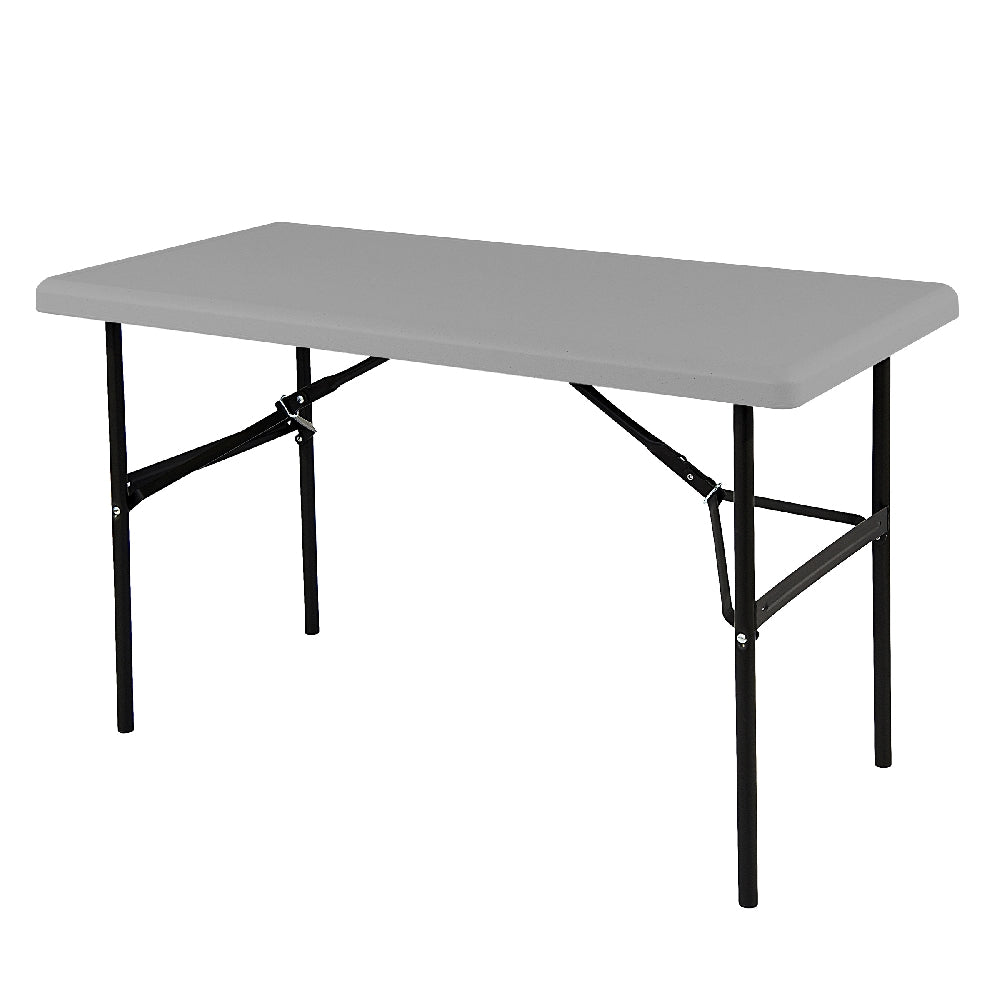 Image of Rectangular Folding Table, 1200 lb Weight Capacity, 96" W x 29" H x 30" D, Charcoal Gray