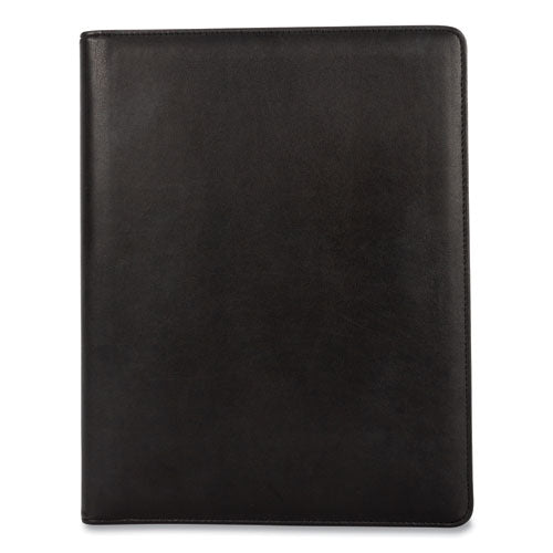 Image of Bond Street, Ltd. Faux-Leather Padfolio With Solar Calculator, 9 X 12 Pad, 9.75 X 12.5, Black