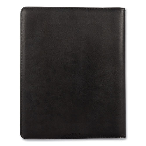Image of Bond Street, Ltd. Faux-Leather Padfolio With Solar Calculator, 9 X 12 Pad, 9.75 X 12.5, Black