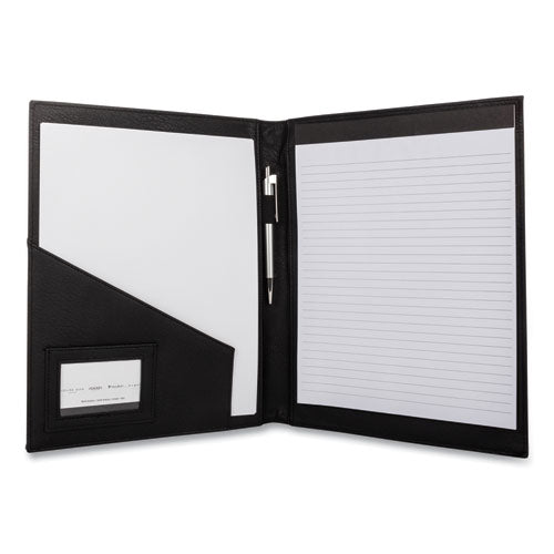 Image of Bond Street, Ltd. Faux-Leather Padfolio, 9 X 12 Pad, 9.75 X 12.5, Black