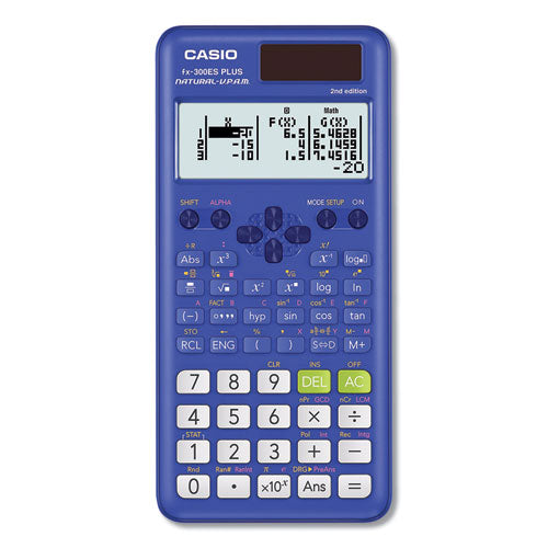Image of Casio® Fx-300es Plus 2nd Edition Scientific Calculator, 16-Digit Lcd, Blue