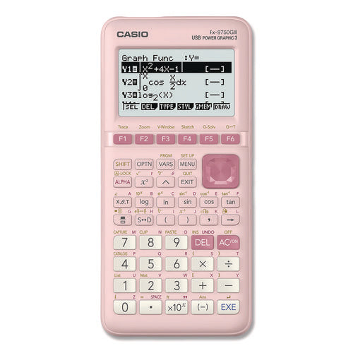Image of Casio® Fx-9750giii 3rd Edition Graphing Calculator, 21-Digit Lcd, Pink