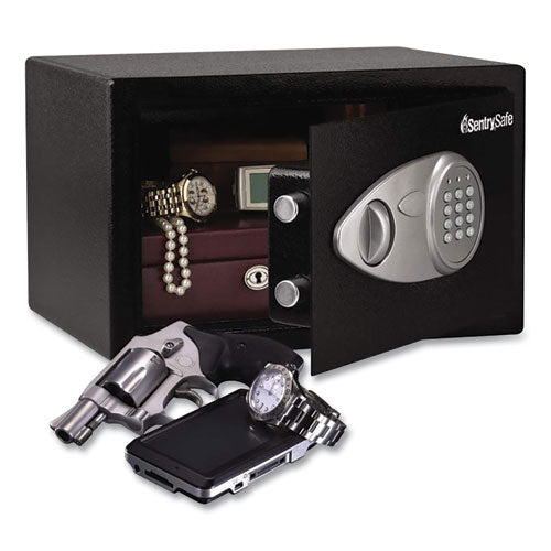 Image of Sentry® Safe X055 Digital Security Safe, 0.58 Cu Ft, 13.8 X 10.6 X 8.7, Black/silver