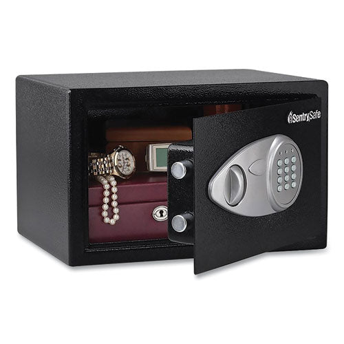 Image of Sentry® Safe X055 Digital Security Safe, 0.58 Cu Ft, 13.8 X 10.6 X 8.7, Black/silver