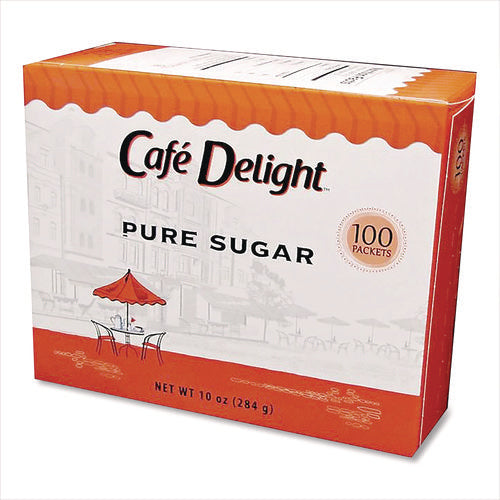 Image of Cafe Delight Pure Sugar, 0.1 oz Packet, 100/Box