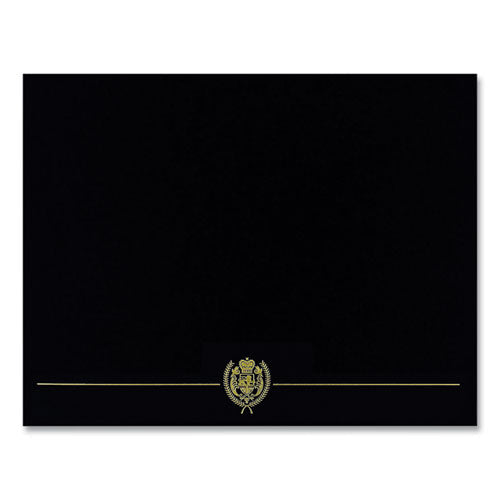 Image of Great Papers!® Classic Crest Certificate Covers, 9.38 X 12, Black, 5/pack