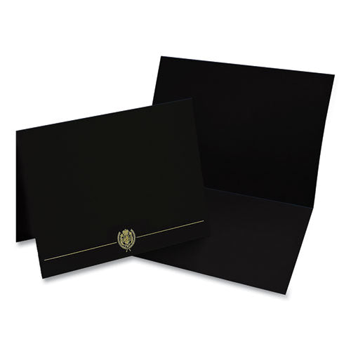 Image of Great Papers!® Classic Crest Certificate Covers, 9.38 X 12, Black, 5/pack