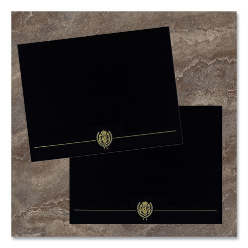 Image of Great Papers!® Classic Crest Certificate Covers, 9.38 X 12, Black, 5/pack