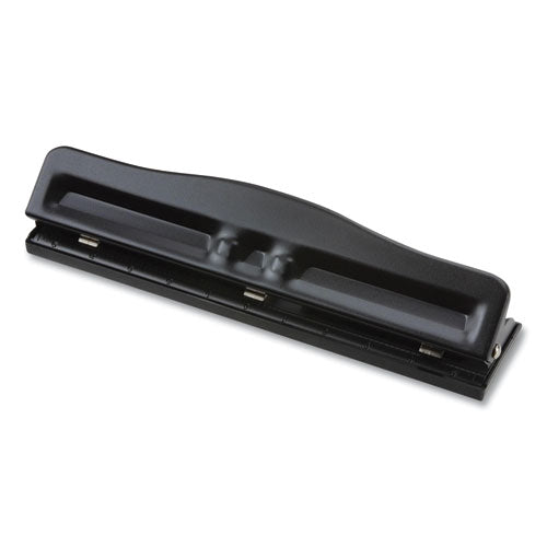 Image of Officemate 11-Sheet Fully Adjustable Two-Three-Hole Punch, 9/32" Holes, Black
