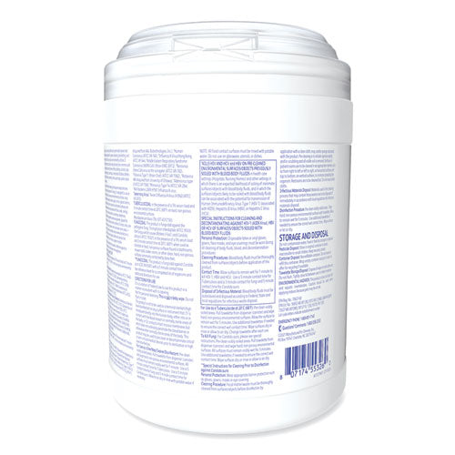 Image of Diversey Oxivir TB Disinfectant Wipes, 6 x 6.9, Characteristic Scent, White, 160/Canister, 4 Canisters/Carton