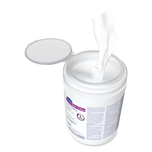 Image of Diversey Oxivir TB Disinfectant Wipes, 6 x 6.9, Characteristic Scent, White, 160/Canister, 4 Canisters/Carton