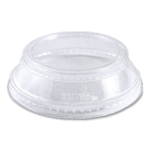 Image of World Centric® PLA Clear Cold Cup Lids, Dome Lid, Fits 9 oz to 24 oz Parfait Cups, Plastic, Clear, 1,000/Carton