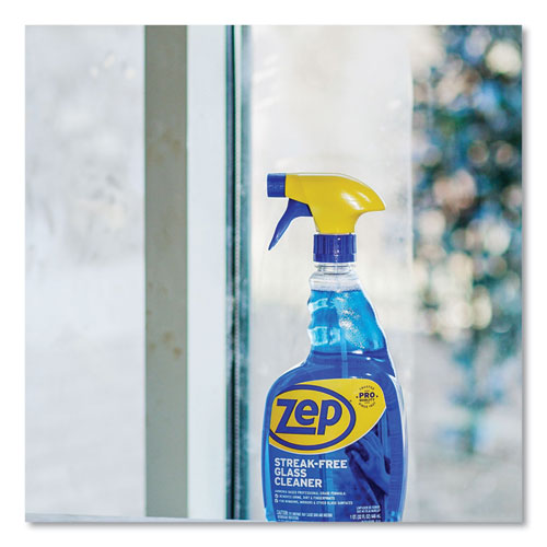 Image of Zep Commercial® Streak-Free Glass Cleaner, Pleasant Scent, 32 Oz Spray Bottle, 12/carton