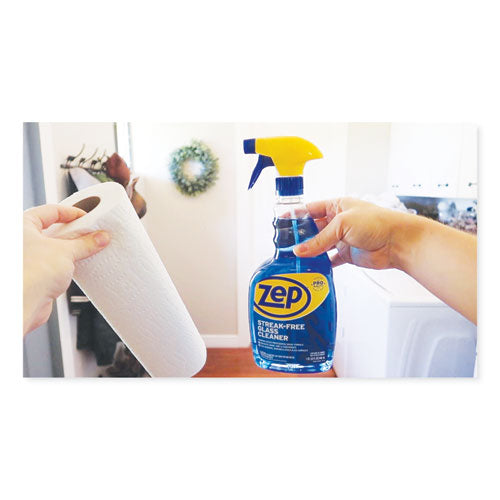 Image of Zep Commercial® Streak-Free Glass Cleaner, Pleasant Scent, 32 Oz Spray Bottle, 12/carton