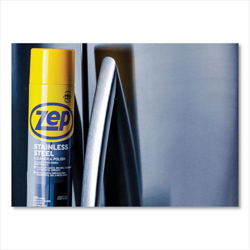 Image of Zep Commercial® Stainless Steel Polish, 14 Oz Aerosol Spray, 12/carton