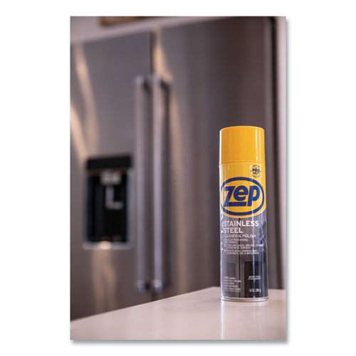 Image of Zep Commercial® Stainless Steel Polish, 14 Oz Aerosol Spray, 12/carton