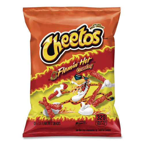 Image of Cheetos® Crunchy Cheese Flavored Snacks, Flamin' Hot, 2 Oz Bag, 64/carton