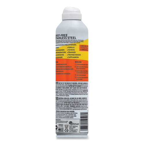 Image of CLR® Spot-Free Stainless Steel Cleaner, Citrus, 12 Oz Can, 6/carton