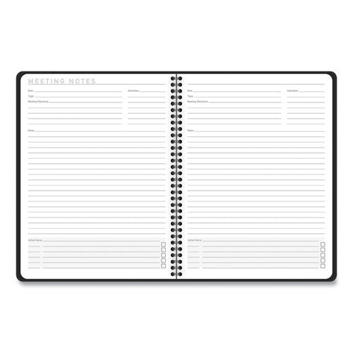 Image of AT-A-GLANCE® Contemporary Lite Weekly/Monthly Planner, 11 x 8.25, Black Simulated Leather Cover, 12-Month (Jan to Dec): 2025