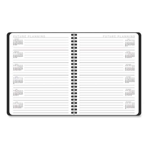 Image of AT-A-GLANCE® Contemporary Lite Weekly/Monthly Planner, 8.75 x 7, Black Simulated Leather Cover, 12-Month (Jan to Dec): 2025