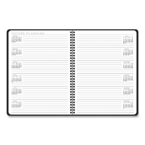 Image of AT-A-GLANCE® Contemporary Lite Weekly/Monthly Planner, 11 x 8.25, Black Simulated Leather Cover, 12-Month (Jan to Dec): 2025