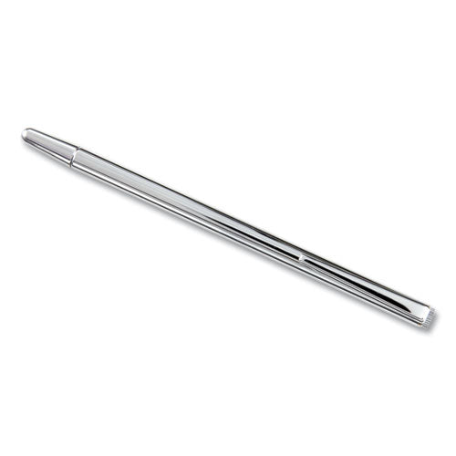 Image of Apollo® Slimline Pen-Size Pocket Pointer With Clip, Extends To 24.5", Silver