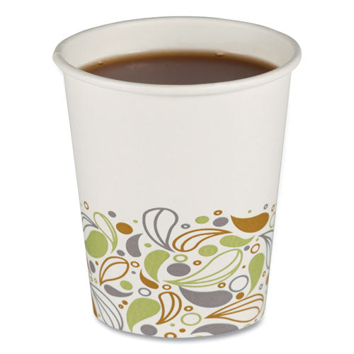 Image of Boardwalk® Deerfield Printed Paper Hot Cups, 8 oz, 50/Sleeve, 20 Sleeves/Carton