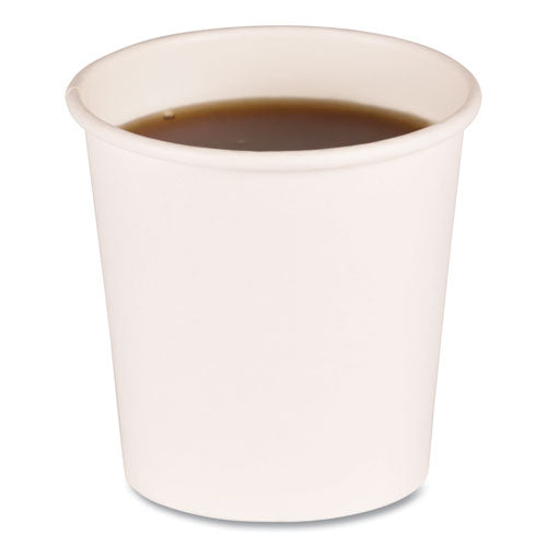 Image of Boardwalk® Paper Hot Cups, 4 oz, White, 50/Sleeve, 20 Sleeves/Carton