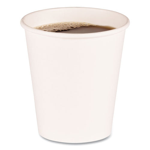 Image of Boardwalk® Paper Hot Cups, 10 oz, White, 50/Sleeve, 20 Sleeves/Carton