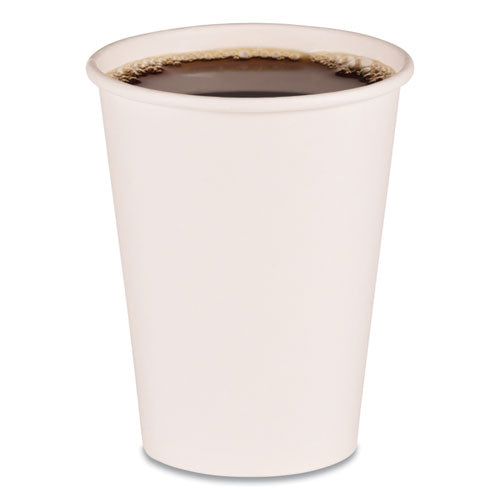 Image of Boardwalk® Paper Hot Cups, 12 oz, White, 50/Sleeve, 20 Sleeves/Carton