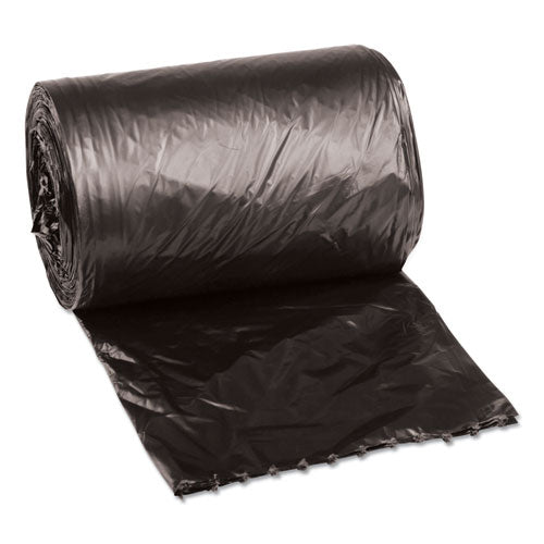 Image of Boardwalk® Low-Density Waste Can Liners, 4 gal, 0.35 mil, 17" x 17", Black, Perforated Roll, 50 Bags/Roll, 20 Rolls/Carton