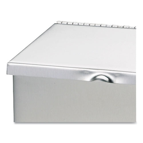 Image of HOSPECO® Wall Mount Sanitary Napkin Receptacle, Stainless Steel