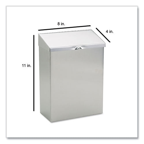 Image of HOSPECO® Wall Mount Sanitary Napkin Receptacle, Stainless Steel